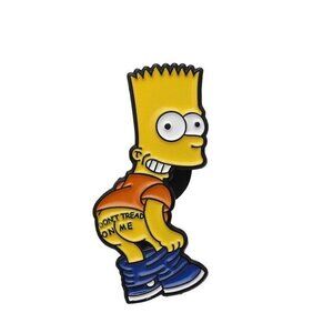 5/$20 Bart Simpson Don't Tread On Me Parody Lapel Pin 2nd Amendment